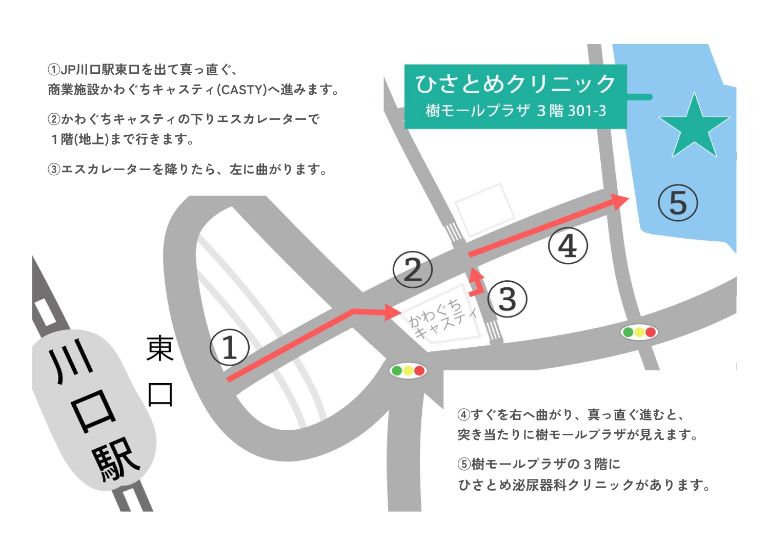 電車でお越しの方のための地図